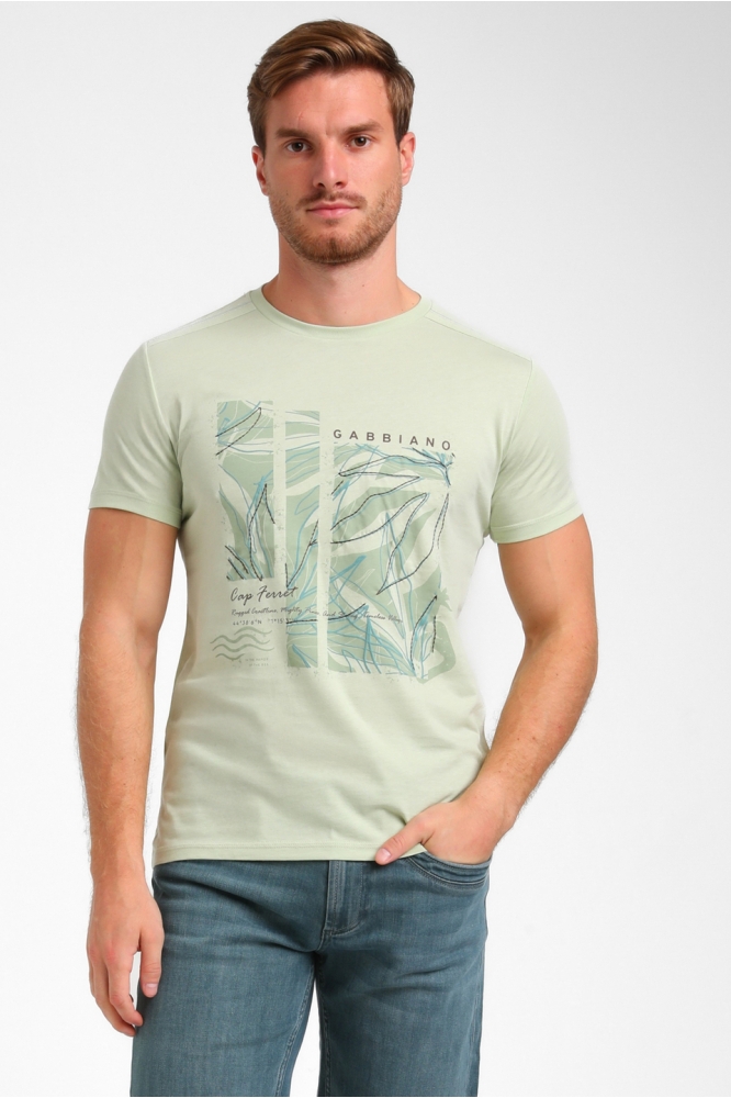 FRONT PRINTED T SHIRT 155913 MINT GREEN